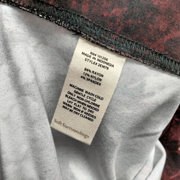 NEW! Soft Surroundings Ankle Leggings Wmns Sz XL Red Floral SuperSlim High Rise - Picture 13 of 14